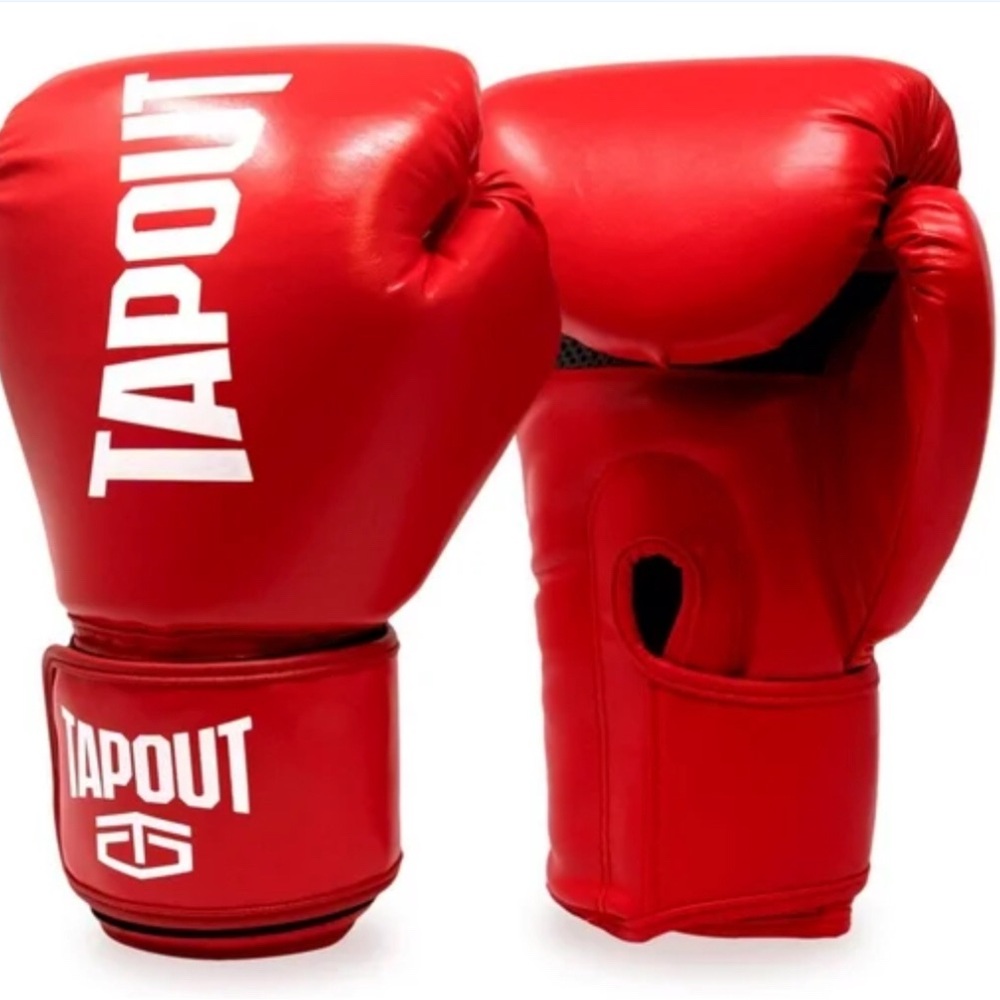 Tapout Bold Red Boxing Gloves, 10 oz